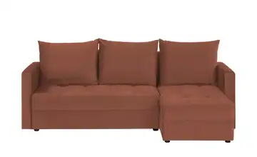 uno Ecksofa mit Schlaffunktion Mirage Rotbraun