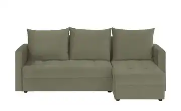 uno Ecksofa mit Schlaffunktion Mirage Olivgrün