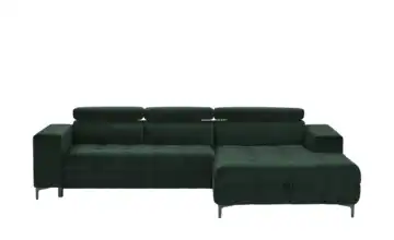 switch Ecksofa aus Mikrofaser Caro Flaschengrün Mikrofaser in Samt-Optik rechts Grundfunktion