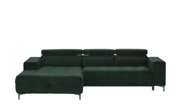 switch Ecksofa aus Mikrofaser Caro Flaschengrün Mikrofaser in Samt-Optik links Grundfunktion