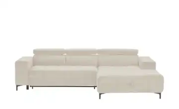 switch Ecksofa aus Mikrofaser Caro Beige Mikrofaser in Samt-Optik rechts Erweiterte Funktion
