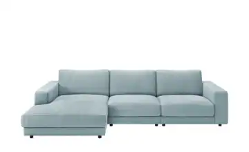 Jette Home Ecksofa Cord Sila links Hellblau