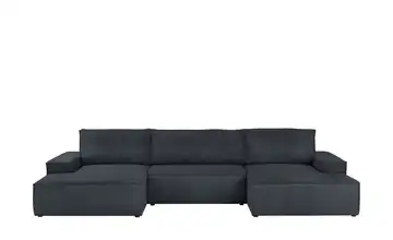 uno Wohnlandschaft mit Schlaffunktion Fjord Schwarz