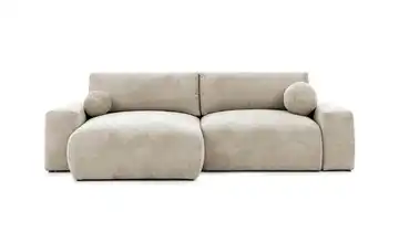 S-STYLE Ecksofa mit Schlaffunktion Puffy links Dunkelbeige