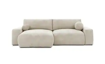 S-STYLE Ecksofa mit Schlaffunktion Puffy links Beige
