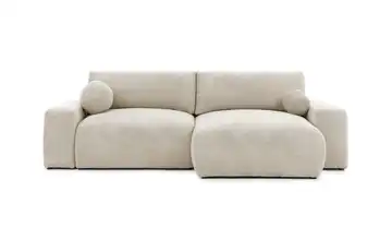 S-STYLE Ecksofa mit Schlaffunktion Puffy rechts Beige
