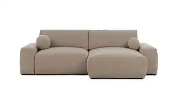 S-STYLE Ecksofa mit Schlaffunktion Puffy rechts Greige