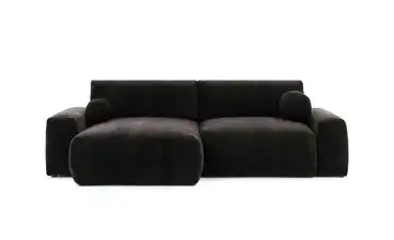 S-STYLE Ecksofa mit Schlaffunktion Puffy links Braun