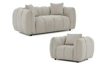 S-STYLE Polstergarnitur 2+1 Nubira Taupe