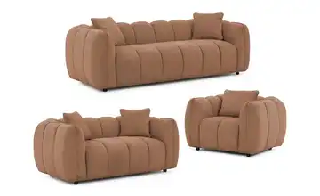 S-STYLE Polstergarnitur 3+2+1 Nubira Terracotta