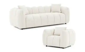 S-STYLE Polstergarnitur 3+1 Nubira Creme