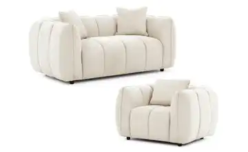 S-STYLE Polstergarnitur 2+1 Nubira Beige