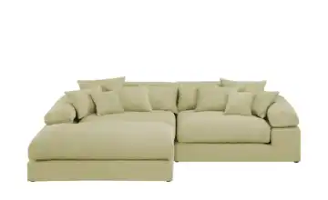 smart Ecksofa Lianea links Hellgrün Feincord
