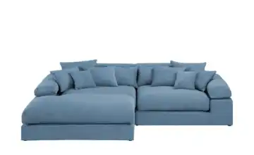 smart Ecksofa Lianea links Blau Feincord
