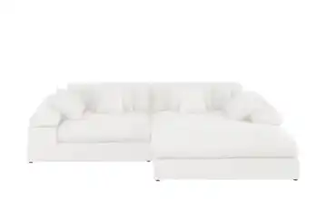 smart Ecksofa Lianea rechts Weiß Boucléstoff