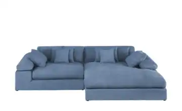 smart Ecksofa Lianea rechts Blau Boucléstoff