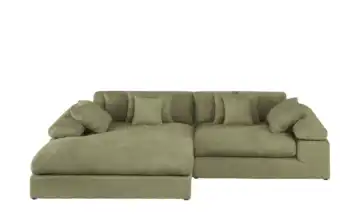 smart Ecksofa Lianea links Olivgrün Boucléstoff
