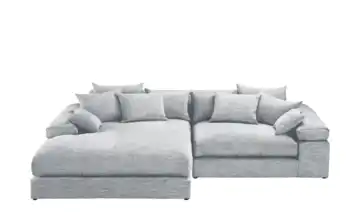 smart Ecksofa Lianea links Grau Flachgewebe fein