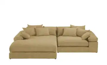 smart Ecksofa Lianea links Curry Flachgewebe fein