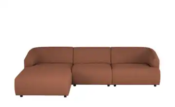 Ecksofa Farina links Rotbraun
