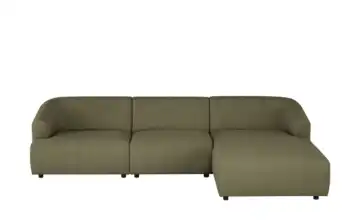 Ecksofa Farina rechts Olivgrün