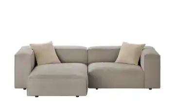 Ecksofa Noé links Flachgewebe grob Braun