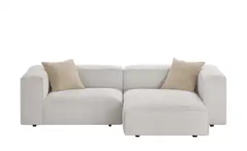 Ecksofa Noé rechts Flachgewebe grob Grau
