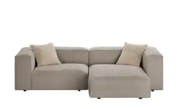 Ecksofa Noé rechts Flachgewebe grob Braun