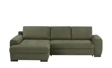 bobb Ecksofa in kuscheligem Cordstoff Soumia Grün Cordstoff links
