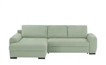 bobb Ecksofa in kuscheligem Cordstoff Soumia Pistaziengrün Cordstoff links
