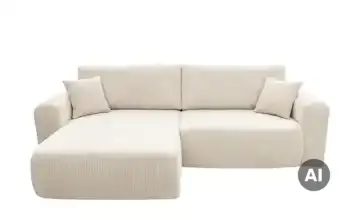 Ecksofa mit Schlaffunktion Henna Natur Cordstoff