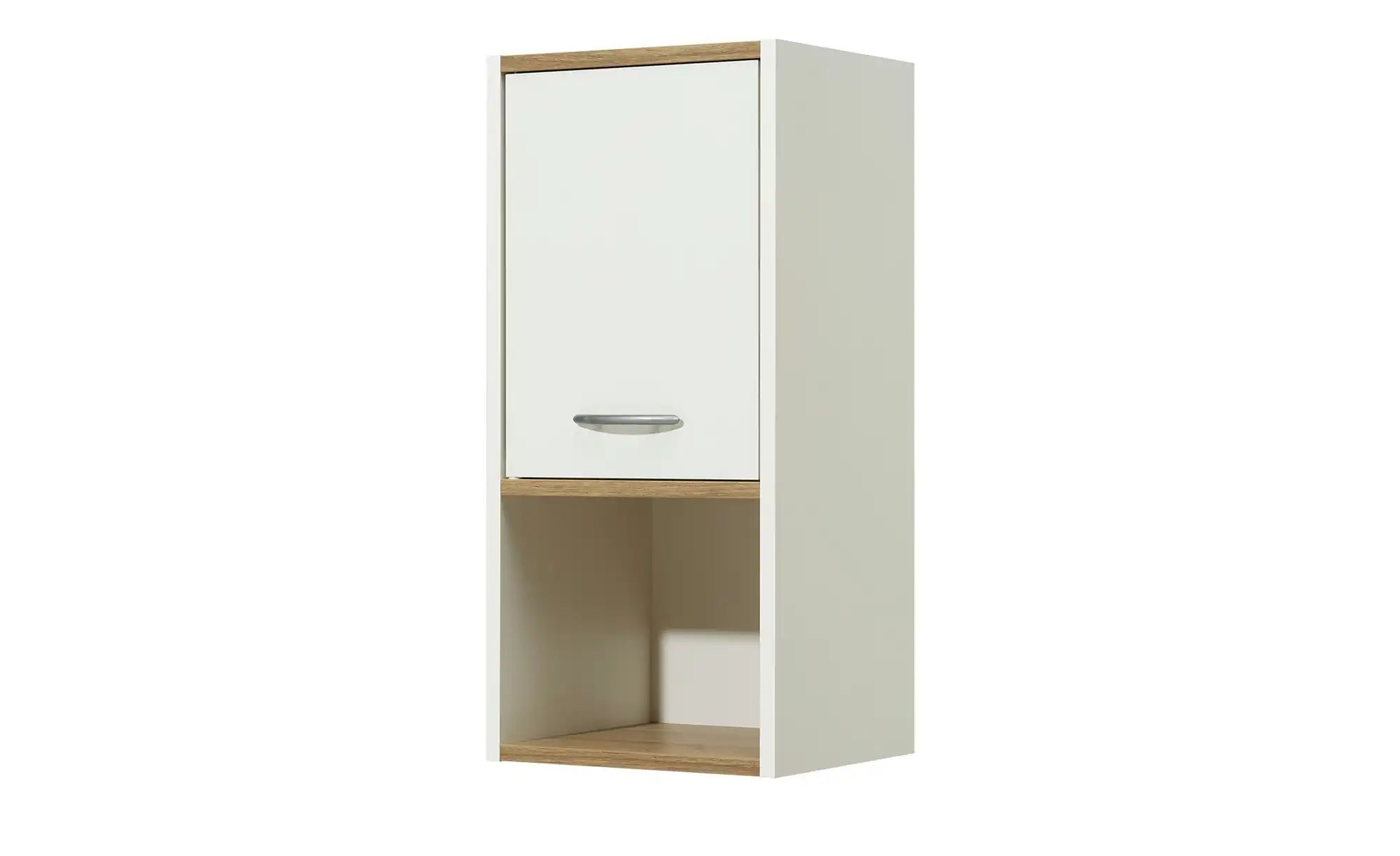 Wandschrank Stechlinsee, Weiß / Riviera Eiche (Nachbildung)