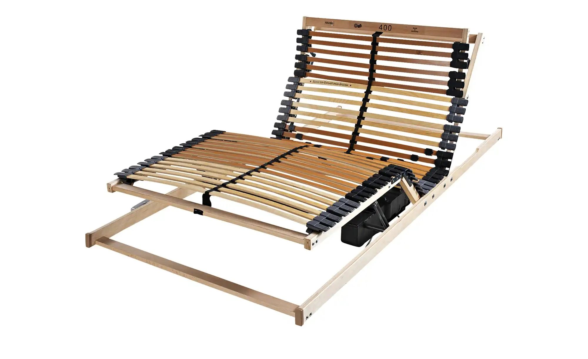 Motor-Lattenrost mit kabelloser Fernbedienung Dormaflex 400 Motor Funk ¦ holzfarben ¦ Maße (cm): B: 140 H: 8,5 Lattenroste > Verstellbare Lattenroste - Höffner