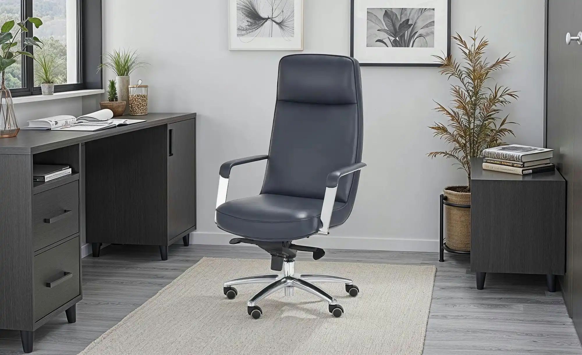 Chefsessel  Schilde ¦ blau ¦ Maße (cm): B: 65 H: 121 T: 69.0 Stühle > Büros günstig online kaufen