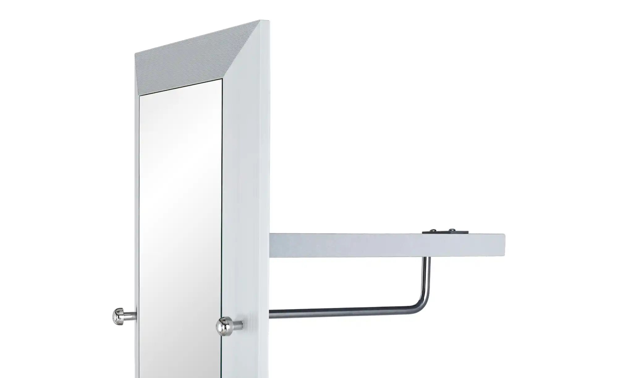 Thumbnail - Wohnwert Spiegelgarderobe Intro ¦ silber ¦ Spanplatte,Glas ¦ Maße (cm): B: 33 H: 195 T: 35.0 Garderoben & Kleiderstange...