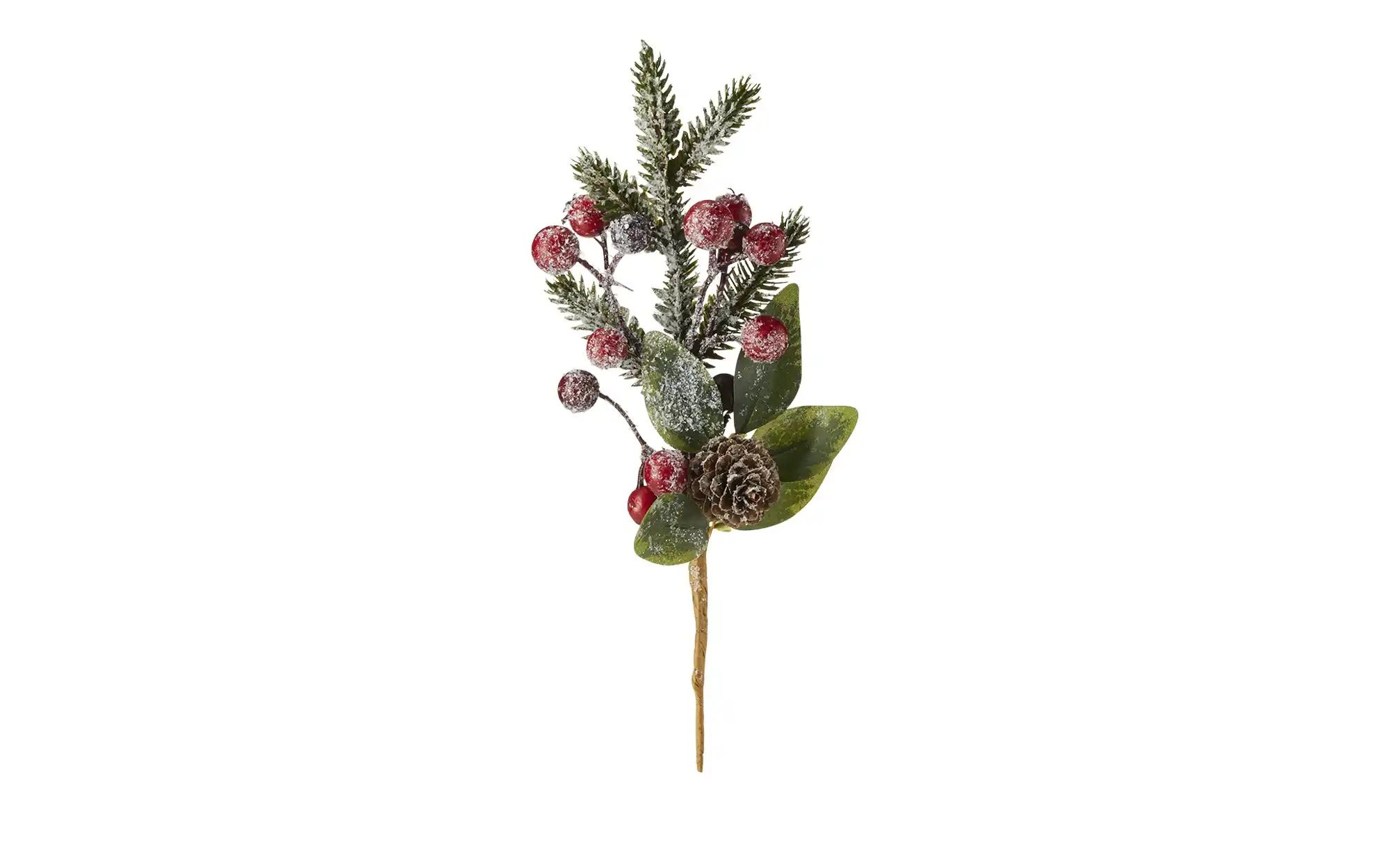 Kunstblume, Kaemingk, Tannenzweig 24cm mit Beeren, günstig online kaufen