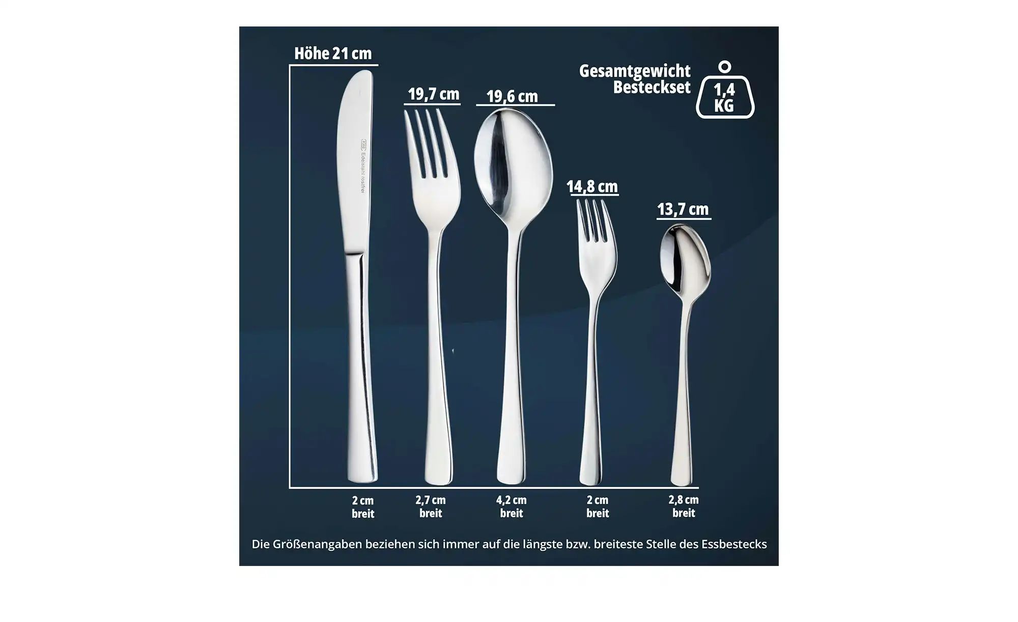 KHG Besteckset  30-teilig  "726" ¦ silber ¦ Edelstahl Besteck > Besteck-Set günstig online kaufen