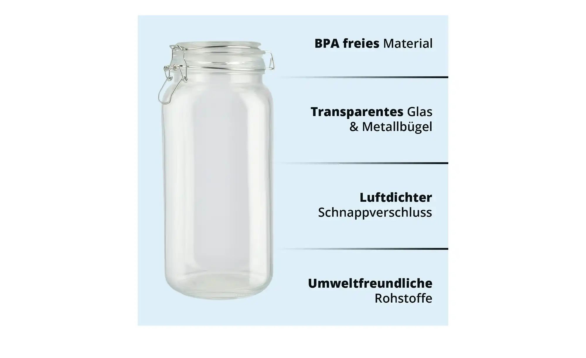 Thumbnail - KHG Aufbewahrungsglas ¦ transparent/klar ¦ Maße (cm): H: 26 Ø: 11 Küchenzubehör & Helfer > Küchenhelfer - Höffner