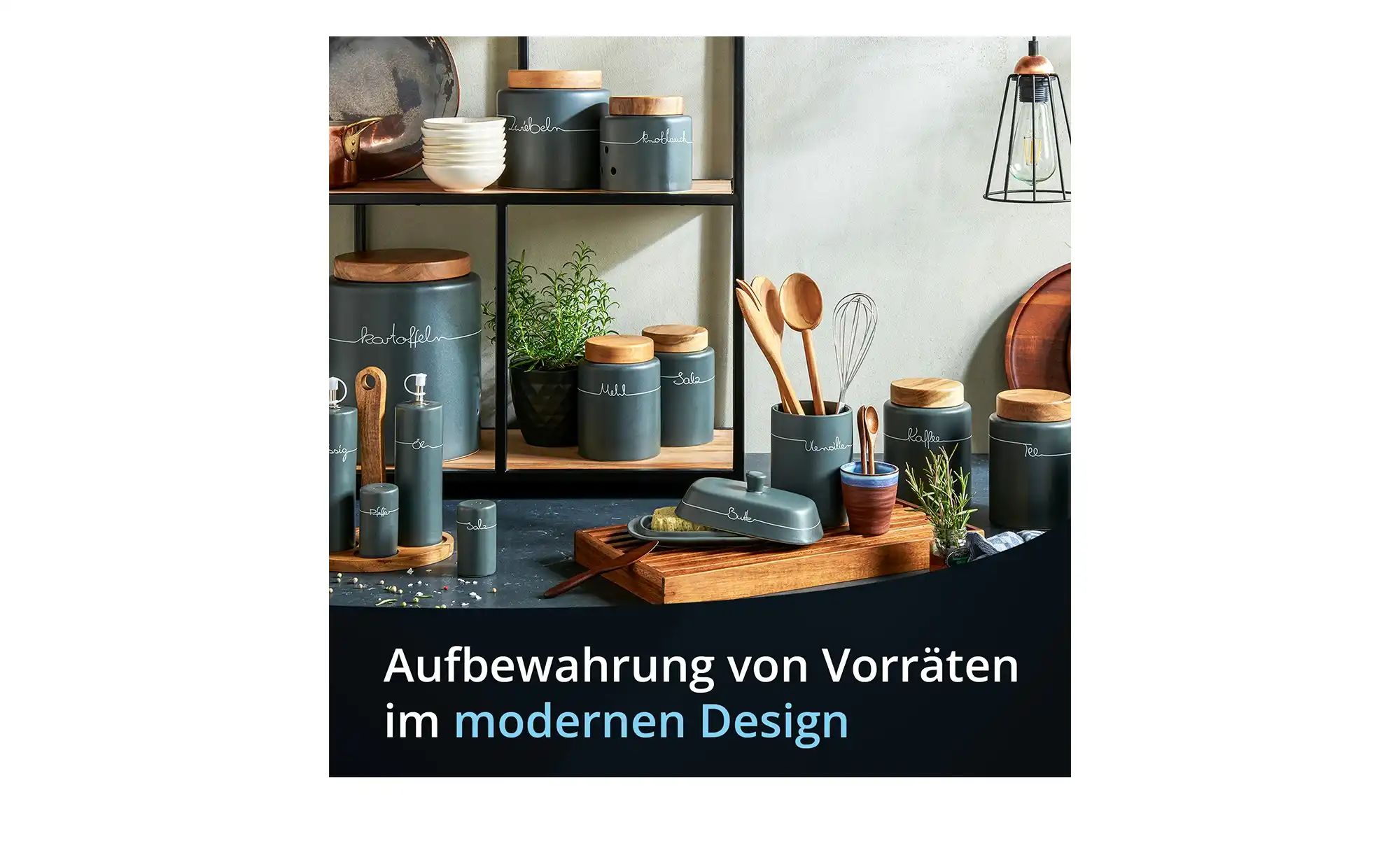 KHG Menage  5-teilig   ¦ grau ¦ Maße (cm): B: 18,5 H: 21,5 T: 8.5 Küchenzub günstig online kaufen