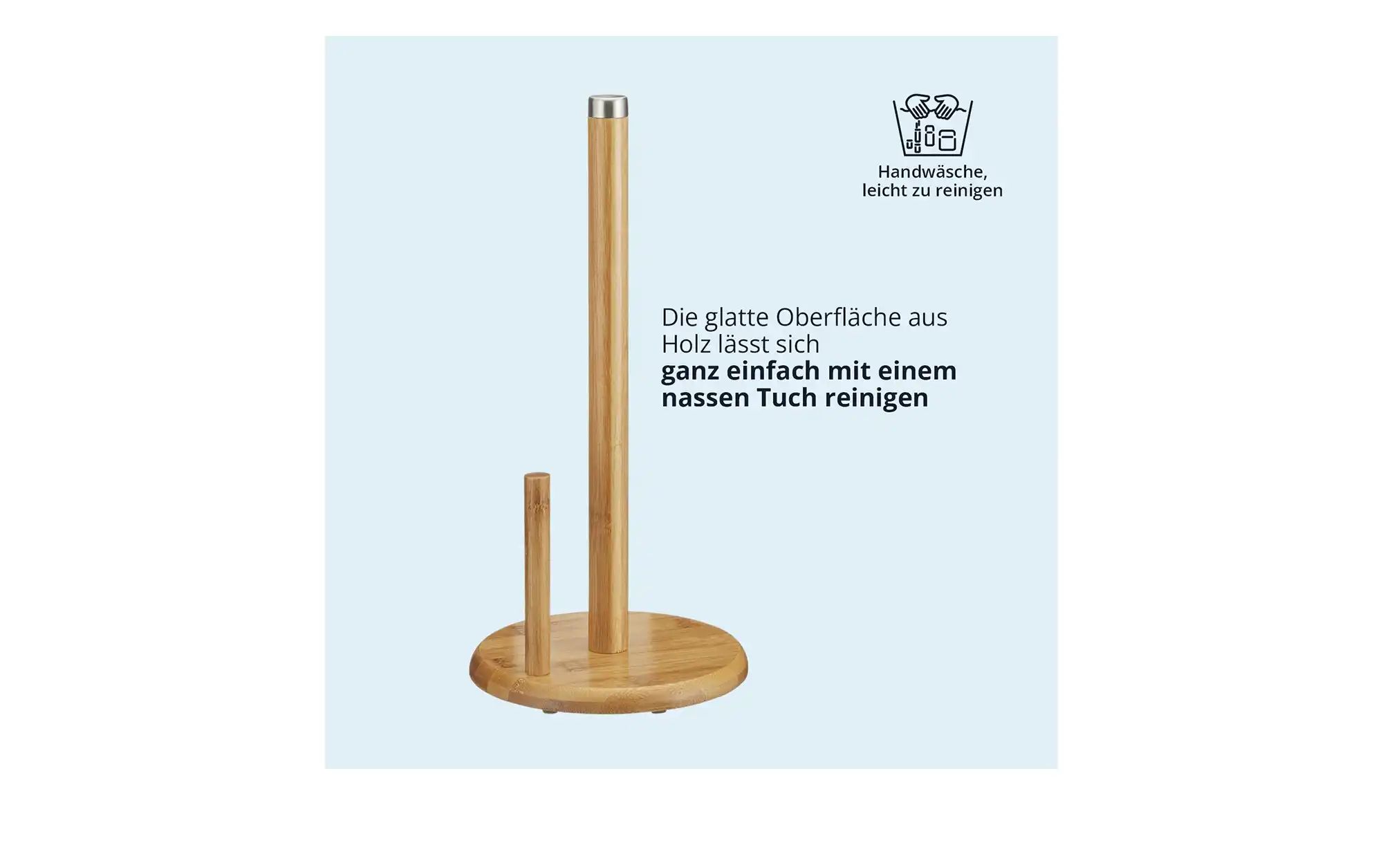 Thumbnail - KHG Küchenrollenhalter   ¦ holzfarben ¦ Bambus ¦ Maße (cm): H: 33,5  Ø: 18.5 Küchenzubehör & Helfer > Küchenhelfer - Höf...