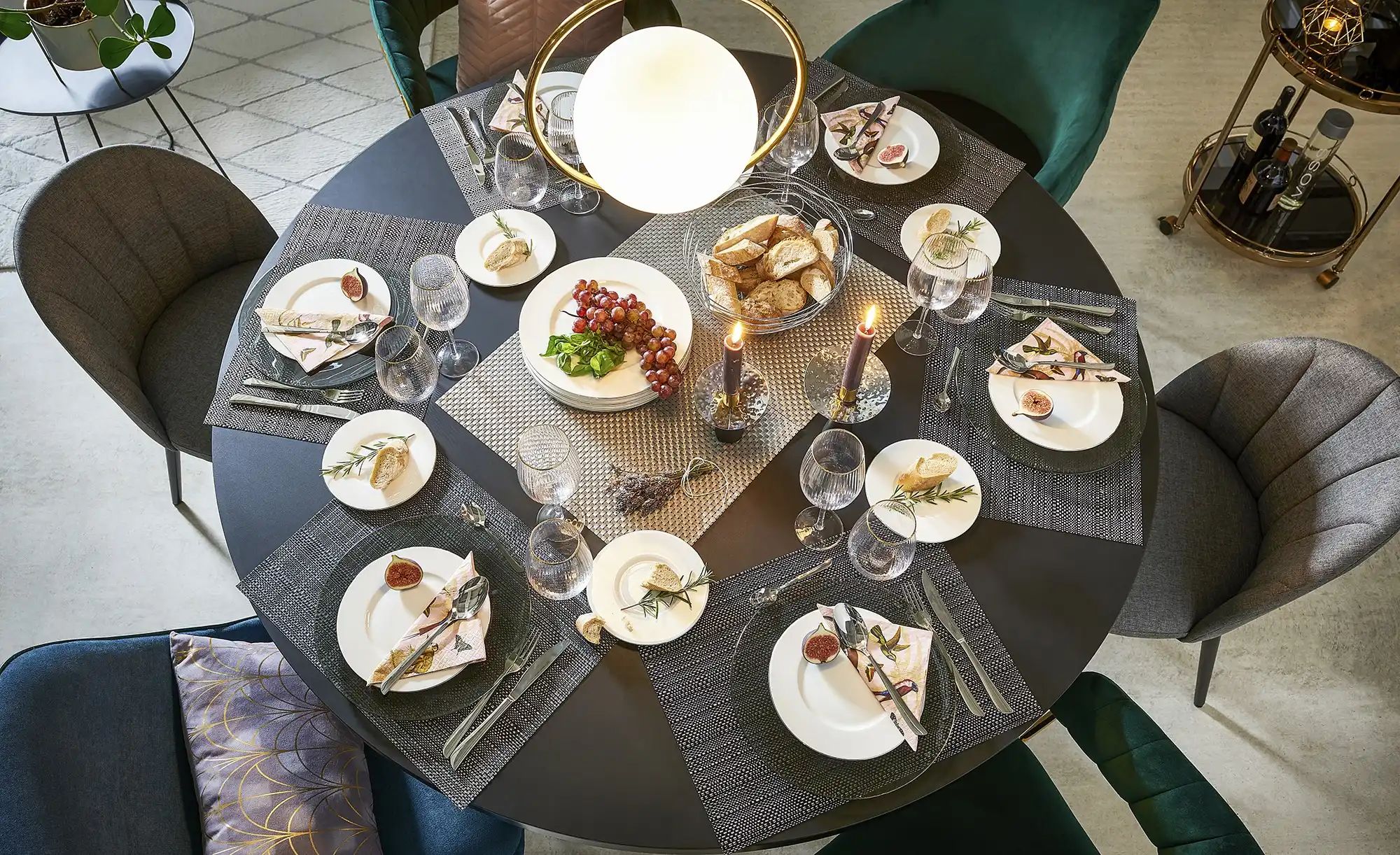 Thumbnail - KHG Platzmatte   ¦ schwarz ¦ Maße (cm): B: 34 Tischwäsche & Küchentextilien > Platzsets - Höffner