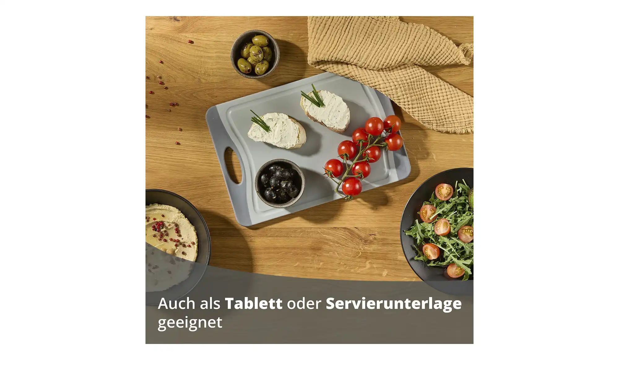 Thumbnail - KHG Schneidebrett klein   ¦ grau ¦ Kunststoff ¦ Maße (cm): B: 29,2 H: 0,8 T: 20.3 Küchenzubehör & Helfer > Schneidebrett...