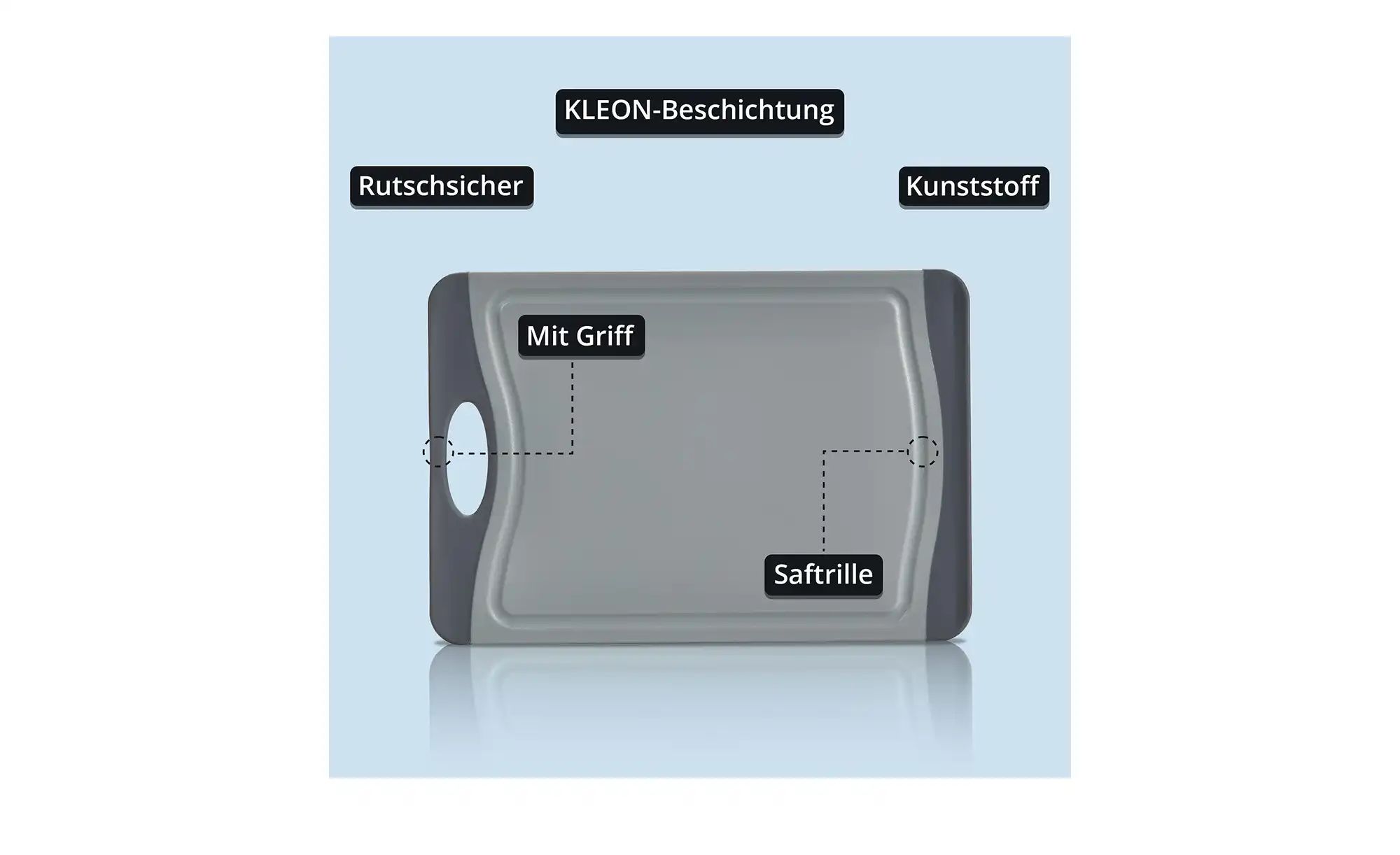 Thumbnail - KHG Schneidebrett klein   ¦ grau ¦ Kunststoff ¦ Maße (cm): B: 29,2 H: 0,8 T: 20.3 Küchenzubehör & Helfer > Schneidebrett...