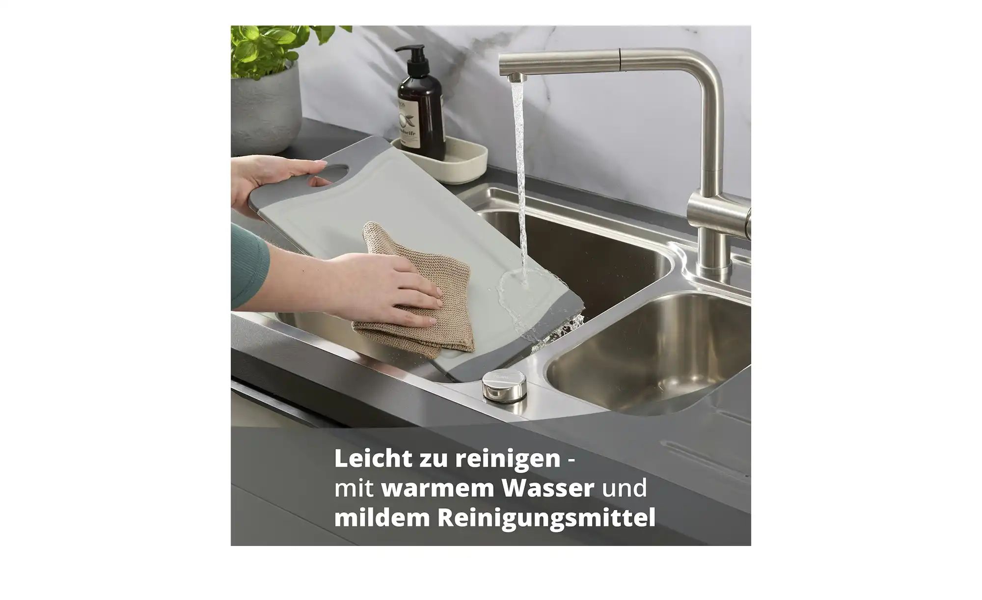 KHG Schneidebrett groß   ¦ grau ¦ Kunststoff ¦ Maße (cm): B: 36,8 H: 0,9 T: günstig online kaufen