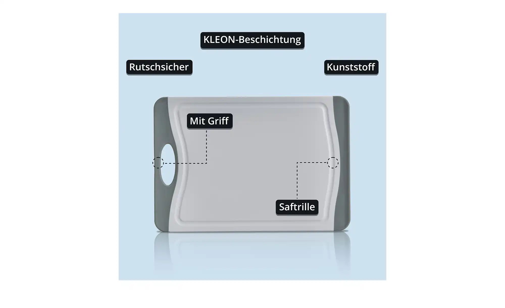 KHG Schneidebrett   ¦ weiß ¦ Kunststoff ¦ Maße (cm): B: 36,8 H: 0,9 T: 25.4 günstig online kaufen