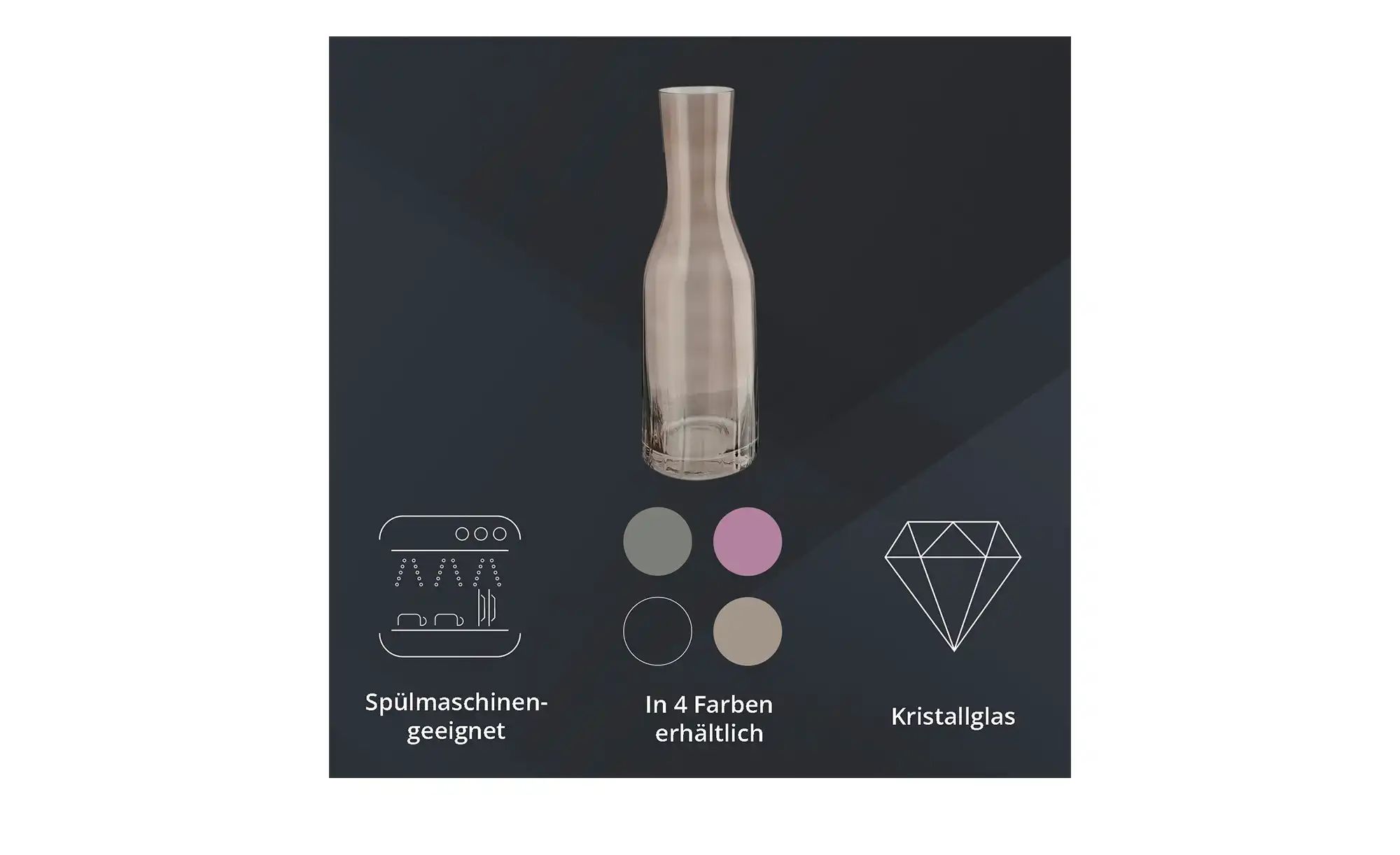 Peill+Putzler Karaffe 1 2 L  Tavolo ¦ braun ¦ Maße (cm): H: 30  Ø: 9.5 Gläs günstig online kaufen