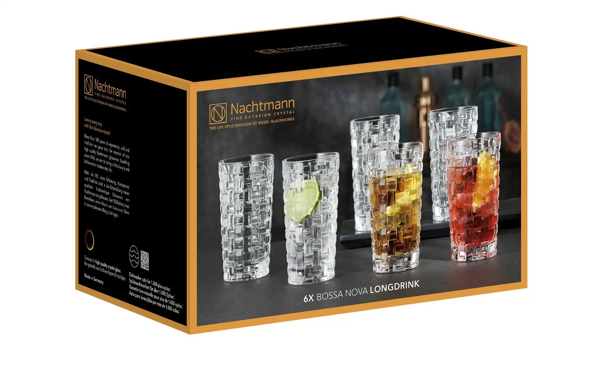 Nachtmann Longdrinkglas  Bossa Nova ¦ transparent/klar ¦ Glas ¦ Maße (cm): günstig online kaufen