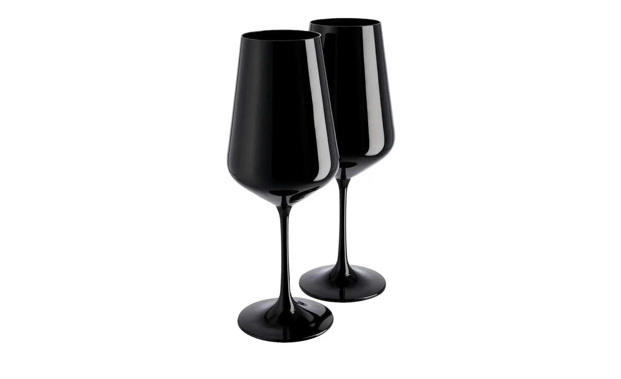 Peill+Putzler Weinkelch 2er-Set Las Vegas ¦ schwarz ¦ Glas ¦ Maße (cm): H: günstig online kaufen