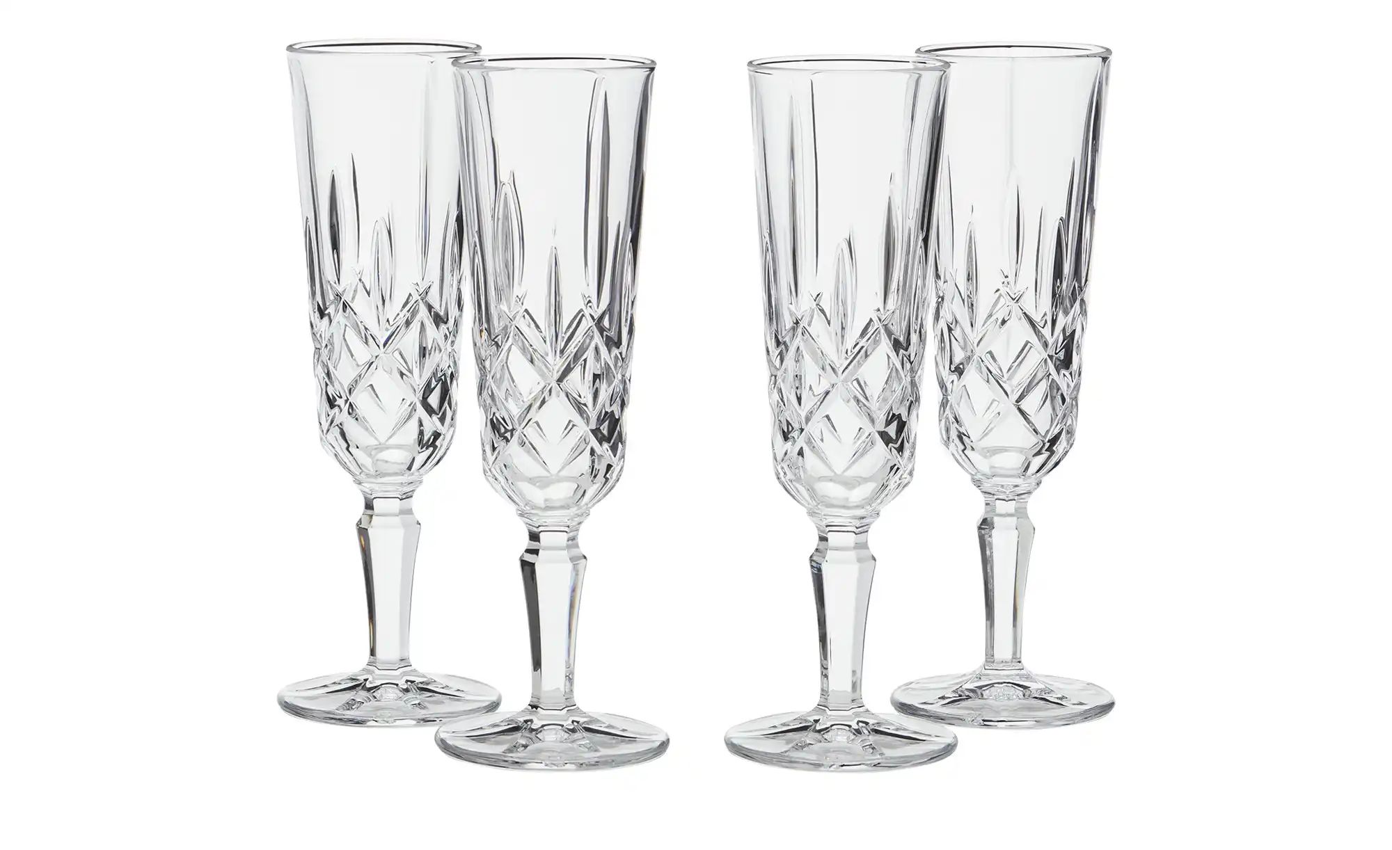 Nachtmann Champagnerglas  4er-Set  Noblesse ¦ transparent/klar ¦ Glas ¦ Maß günstig online kaufen