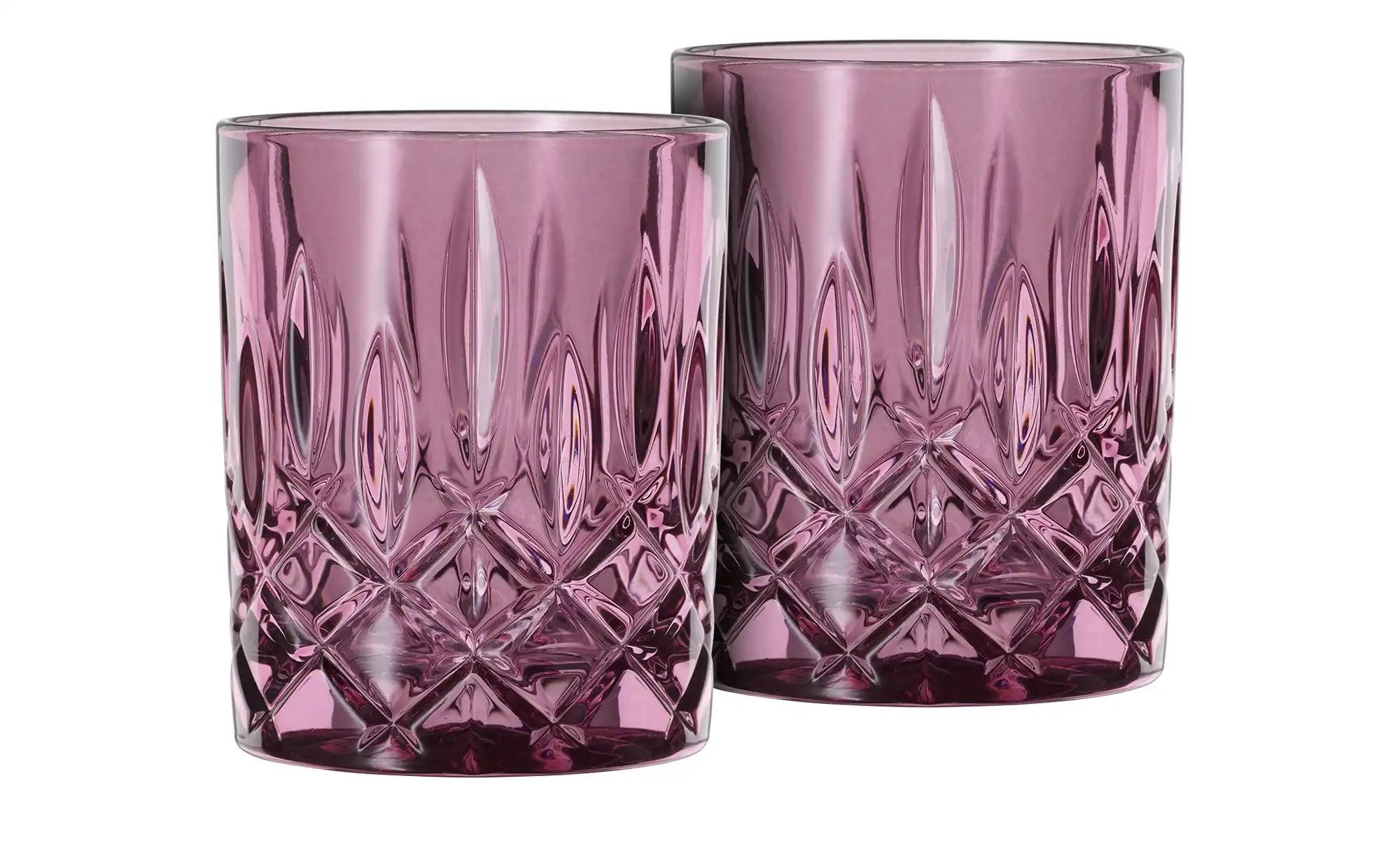 Nachtmann Whiskygläser  2er Set Noblesse ¦ rosa/pink ¦ Glas ¦ Maße (cm): H: günstig online kaufen